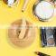 New Designed 100% Natural Bamboo Makeup Bowl Cosmetic Bowl With Flat Spatula Set