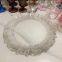 Cheap Gold Silver Rim Wedding Glass Charger Plates Glitter Dinnerware Fruit Plate Tray
