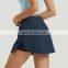 2 In 1 Piece Tennis Skirts With Shorts Custom Fitness Upf 50+ Sports Pockets Dress