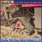 Corn harvester modified with triangular track wheel anti sinking half chain rail