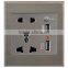 Upgrade Material 2.1A output universal socket outlet/2 USB socket/Mobile phone USB charger