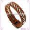 Custom high quality fashion mens leather bracelet/charm bracelet jewelry