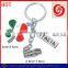 Travel souvenir custom ITALIA green four leaf clover keychain with logo tag