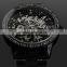 Good Price Skeleton Automatic Mechanical Watch Black Stainless Steel Skeleton Mechanical Watch For Man WM381