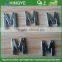 M Shape Sew-on Metal Badges -- Z1517