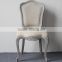 Antique grey finish rustc Nordic French style woden dining chair
