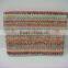 Fashion women day clutch handbag straw weave with chain shoulder strap