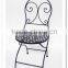 LC-77447 Modern garden wrought iron metal wire chair with arm