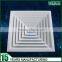 Square Neck Square Ceiling Diffuser White Ral 9016