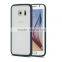 Transparent Tempered Glass Back Protector With PC Bumper Cell Phone Cases for Iphone And for Samsung