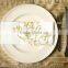 Dinner Napkins GOLD and WHITE Like Cloth Disposable Paper napkins (60ct)