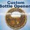 enamel zinc alloy casted skull shaped bottle opener with fridge magnet
