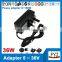 wall plug ac dc adapter 36v 1a 36w with EU US AU UK plug and approved CCC CE UL FCC GS C-TICK PSE SAA KC BS