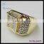 Hip hop gold ring for men with cz