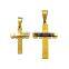 Hot sale gold plated jewelry stainless steel scriptures cross necklace pendant