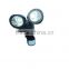 Solar power 22 led Double Heads Spot night Lamp light with Sensor