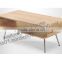 metal leg, Modern design wooden dining table, plywood coffee table, wooden table for home and office