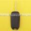 Peugeot car key 3 button flip remote replacement key shell with groove blade