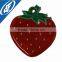 Strawberry shape pvc reflective safety key accessories