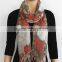 New Design Floral Print Acrylic Scarf