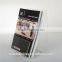 curved desktop clear custom acrylic brochure holder/acrylic leaflet holder