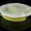New arrival 850ml white plastic disposable bento lunch box with dividers