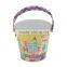 Small metal tin bucket with handle for easter