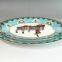 Dinnerware bule gold custom printed ceramic plate