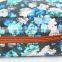 Large space floral cosmetic bag with hanger Customed leather LOGO