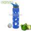 Colorful Glass Drink Bottle/cheap Sports Water Bottle With Silicone Sleeve