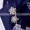 CZ zirconia New York winter five stick earrings