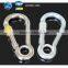 Safety zinc spring hook, twist screw lock climbing carabiner