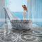 2016 waterjet madellion marble mosaic tile floor inlays pattern