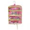 coated cotton Hanging travel Jewelry roll Organizer bag case