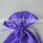 Orange satin drawstring gift bag /dust bags/fabric pouch