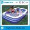 giant RED pvc inflatable family swimming SPA pool with 3 rings, customised transparent float swimming pool