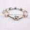 Fashionabe custom design european beads metal charm bracelets for women