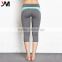Active Contrast Color Cropped Yoga Pants With Customized Logo