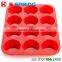 Large 12cavity Cup Shaped Cake Decorating Tools Silicon Cupcake Muffin Cake Mold