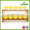 Kitchen glass spice set with rack wholesale