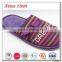 purple anti-slip warm indoor slippers for women with bow tie