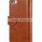 Newly Wallet Brown Double Layer PU Leather Case for Apple IPhone 6s/6 Plus (5.5")