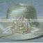 woman white satin church hats