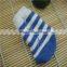 Factory Custom High quality 0-3years old baby socks,stripe blue and white color