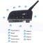 2016 new 2 x V6 Multi BT Interphone 1200M Motorcycle Bluetooth Helmet Intercom intercomunicadores interfones headset for 6 Rider