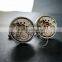 18mm vintage style steam punk watch movement core rhodium,metal gun black fashion cuff links 6600066
