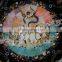 Italian Inlay marble Dinning Table Top, Round Black Pietra Dura Table top