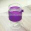 Wholesale patented design high borosilicate glassware 300ml tea glass cup with filter JA450