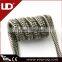 vape accessories 2016 ud prebuilt coil with Staggered fuse Twisted fuse Alien Staple staggered fuse clapton coil and Notch coil