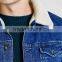 quilted San Francisco Denim Coat with a Wool Lining stone washed denim jacket (LOTJ167)